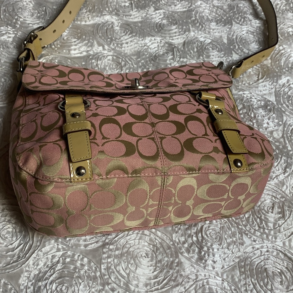 Coach Pink and Gold Crossbody Bag - Picture 9 of 16